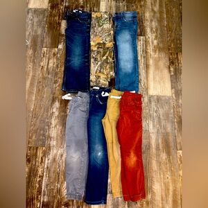 Bundle of Levi’s, RealTree Camo, and Cat & Jack Pants - Size 5T, 5, & 6.